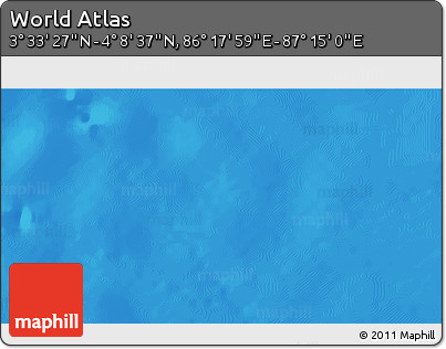 Physical 3D Map of the Area around 3° 51' 2" N, 86° 46' 30" E