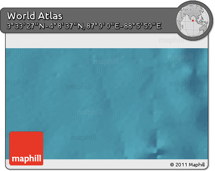 Satellite 3D Map of the Area around 3° 51' 2" N, 87° 37' 30" E