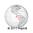 Outline Map of the Area around 3° 51' 2" N, 87° 28' 29" W, rectangular outline