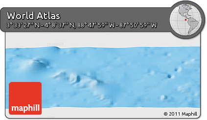 Physical Panoramic Map of the Area around 3° 51' 2" N, 88° 19' 29" W