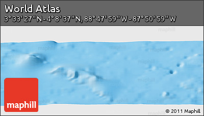 Physical Panoramic Map of the Area around 3° 51' 2" N, 88° 19' 29" W
