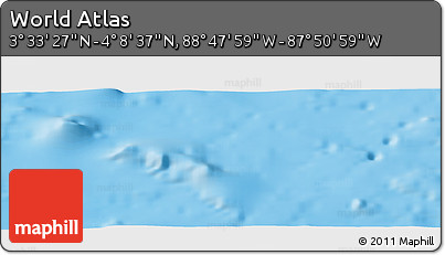 Physical Panoramic Map of the Area around 3° 51' 2" N, 88° 19' 29" W