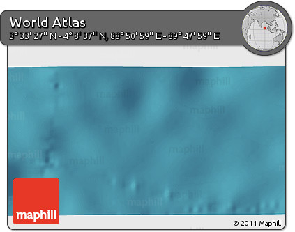 Satellite 3D Map of the Area around 3° 51' 2" N, 89° 19' 29" E