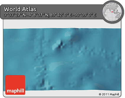 Satellite 3D Map of the Area around 3° 51' 2" N, 90° 10' 30" E