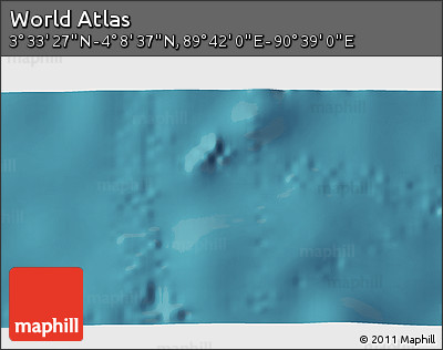 Satellite 3D Map of the Area around 3° 51' 2" N, 90° 10' 30" E