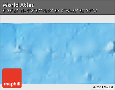Shaded Relief 3D Map of the Area around 3° 51' 2" N, 90° 1' 30" W