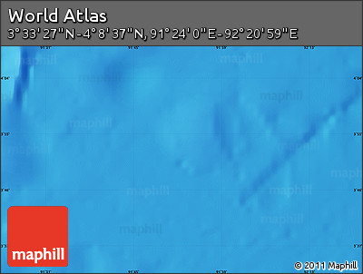 Physical Map of the Area around 3° 51' 2" N, 91° 52' 30" E