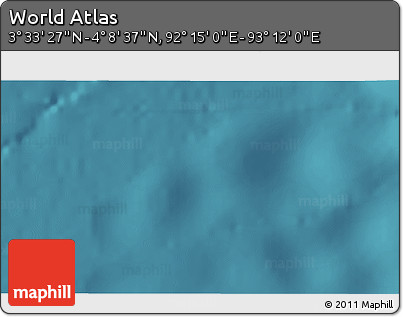 Satellite 3D Map of the Area around 3° 51' 2" N, 92° 43' 29" E