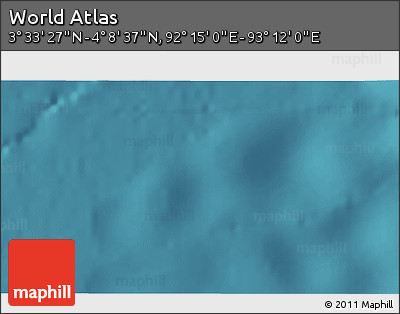 Satellite 3D Map of the Area around 3° 51' 2" N, 92° 43' 29" E