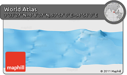 Political Panoramic Map of the Area around 3° 51' 2" N, 94° 25' 30" E
