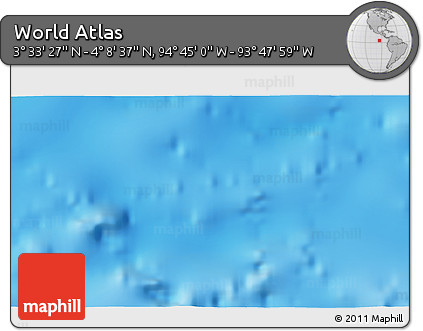 Physical 3D Map of the Area around 3° 51' 2" N, 94° 16' 30" W