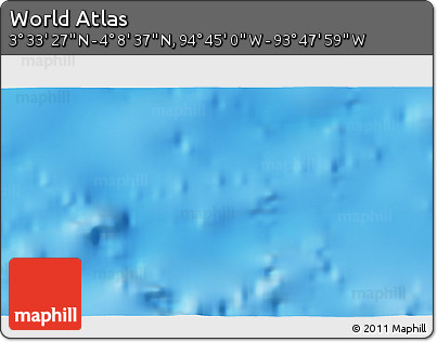 Physical 3D Map of the Area around 3° 51' 2" N, 94° 16' 30" W