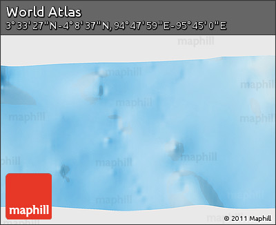 Physical 3D Map of the Area around 3° 51' 2" N, 95° 16' 30" E