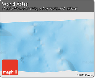 Physical 3D Map of the Area around 3° 51' 2" N, 95° 16' 30" E