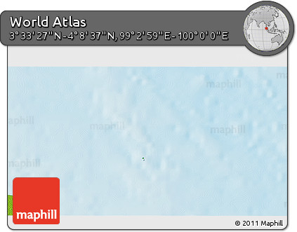 Physical 3D Map of the Area around 3° 51' 2" N, 99° 31' 30" E