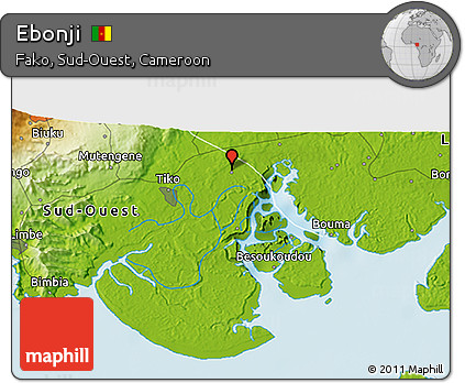 Physical 3D Map of Ebonji