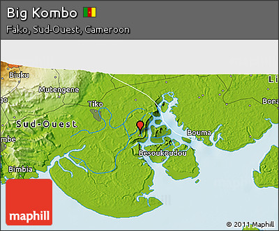 Physical 3D Map of Big Kombo