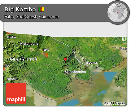Satellite 3D Map of Big Kombo