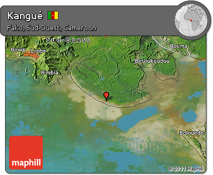Satellite 3D Map of Kangué