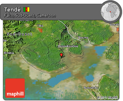 Satellite 3D Map of Tendé