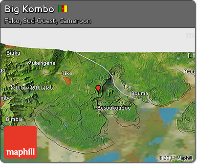 Satellite 3D Map of Big Kombo