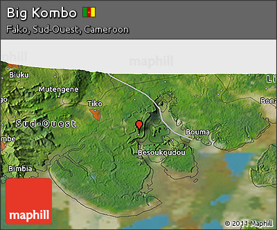 Satellite 3D Map of Big Kombo