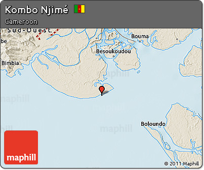Shaded Relief 3D Map of Kombo Njimé