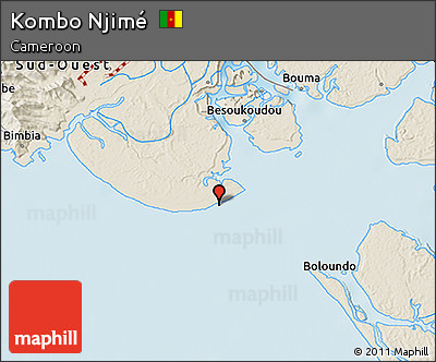 Shaded Relief 3D Map of Kombo Njimé