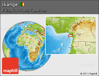 Physical Location Map of Ikange