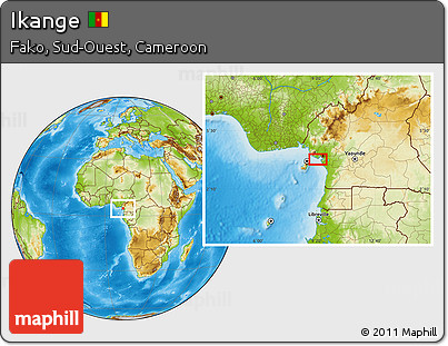 Physical Location Map of Ikange