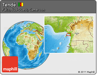 Physical Location Map of Tendé