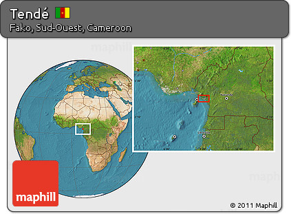 Satellite Location Map of Tendé