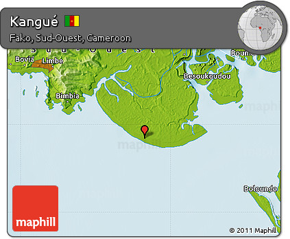 Physical Map of Kangué