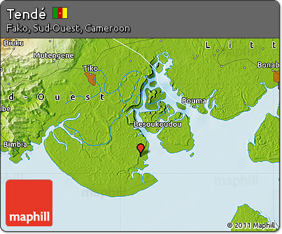 Physical Map of Tendé
