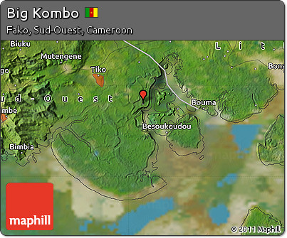 Satellite Map of Big Kombo