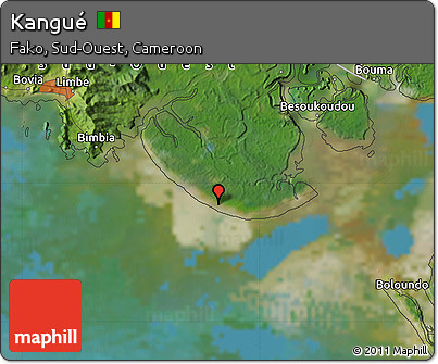 Satellite Map of Kangué