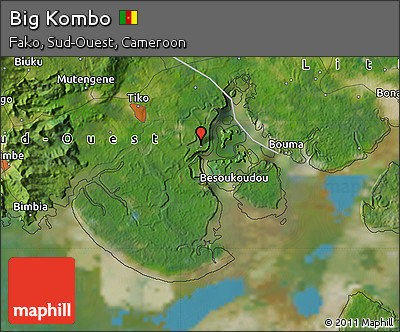 Satellite Map of Big Kombo