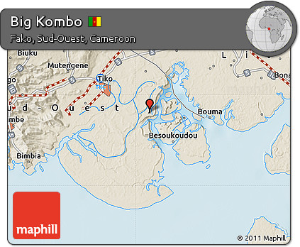 Shaded Relief Map of Big Kombo