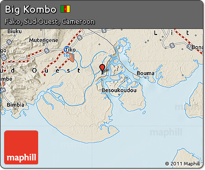 Shaded Relief Map of Big Kombo