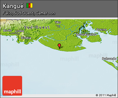 Physical Panoramic Map of Kangué