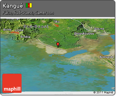 Satellite Panoramic Map of Kangué