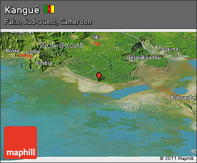 Satellite Panoramic Map of Kangué