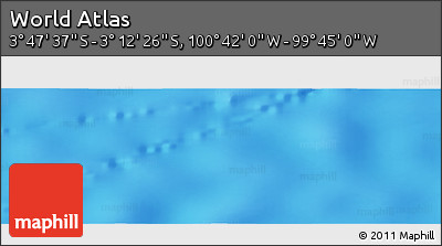 Shaded Relief Panoramic Map of the Area around 3° 30' 2" S, 100° 13' 29" W