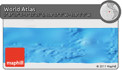 Physical Panoramic Map of the Area around 3° 30' 2" S, 104° 28' 29" W