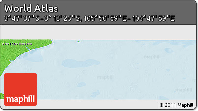 Political Panoramic Map of the Area around 3° 30' 2" S, 106° 19' 29" E