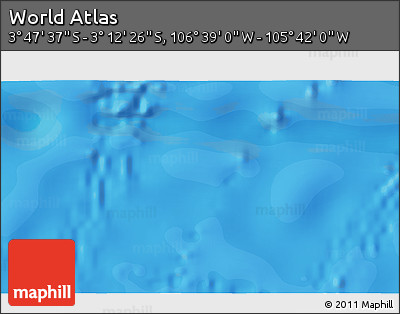 Political 3D Map of the Area around 3° 30' 2" S, 106° 10' 30" W