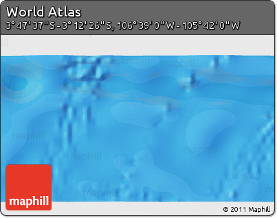 Political 3D Map of the Area around 3° 30' 2" S, 106° 10' 30" W