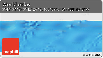 Shaded Relief Panoramic Map of the Area around 3° 30' 2" S, 106° 10' 30" W