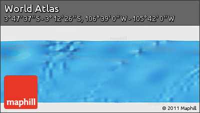 Shaded Relief Panoramic Map of the Area around 3° 30' 2" S, 106° 10' 30" W