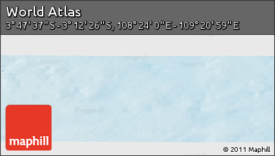 Shaded Relief Panoramic Map of the Area around 3° 30' 2" S, 108° 52' 30" E